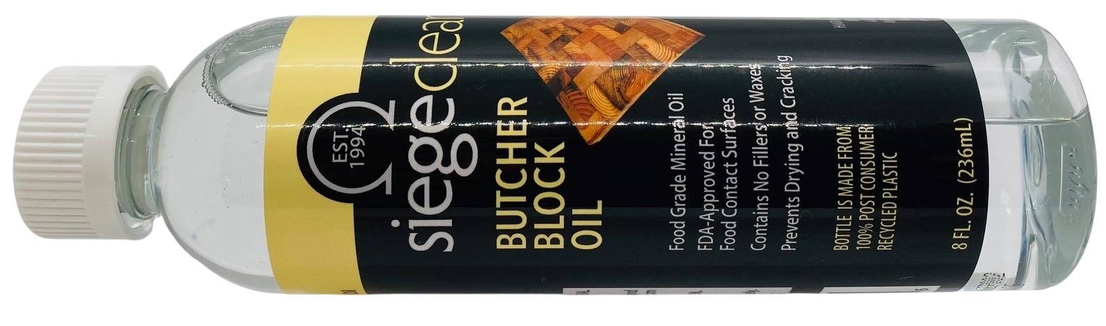 Siege Butcher Block Oil, 8 oz, Earth Friendly, Made in USA, 780