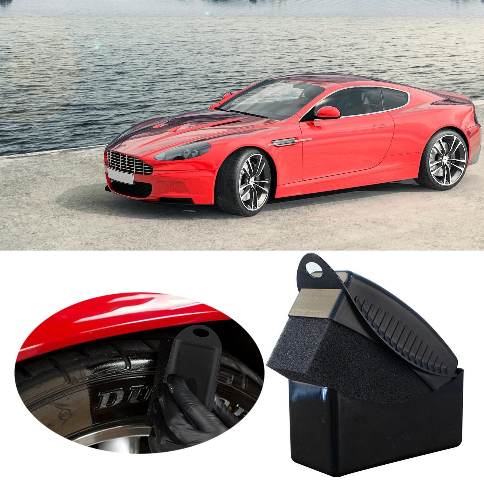 1pcs Tire Applicator Pad Wheel Brush Car Wax Sponge Tire Shine Applicator