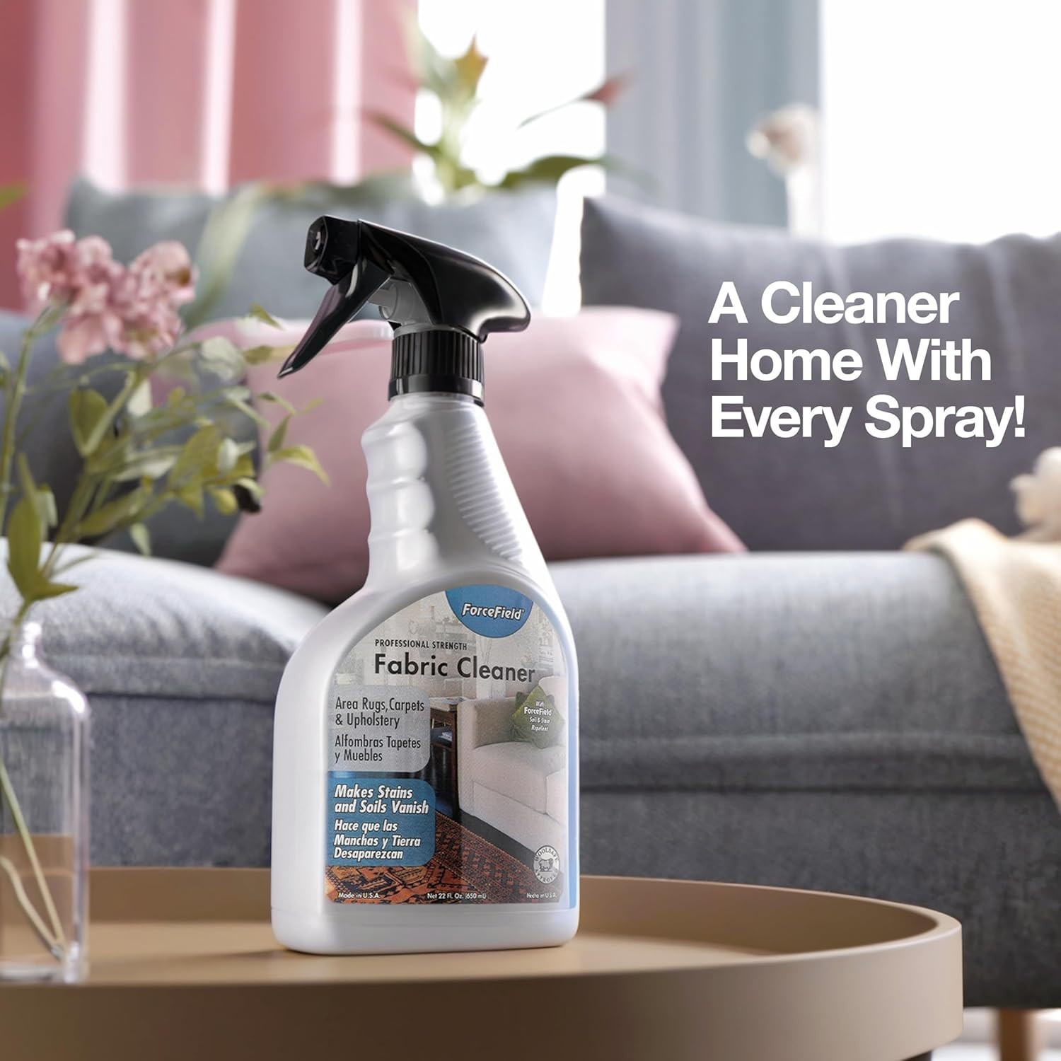 Fabric Cleaner Professional Strength, Deeply Penetrates Water Safe Fabric & F…