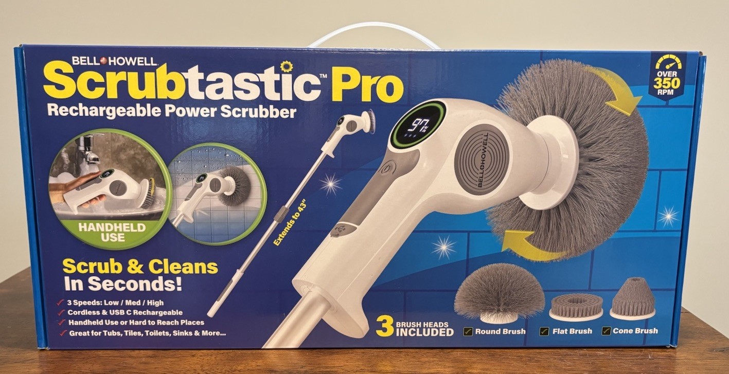 Bell + Howell Scrubtastic Pro Rechargeable Multi-Purpose Power Surface Scrubber