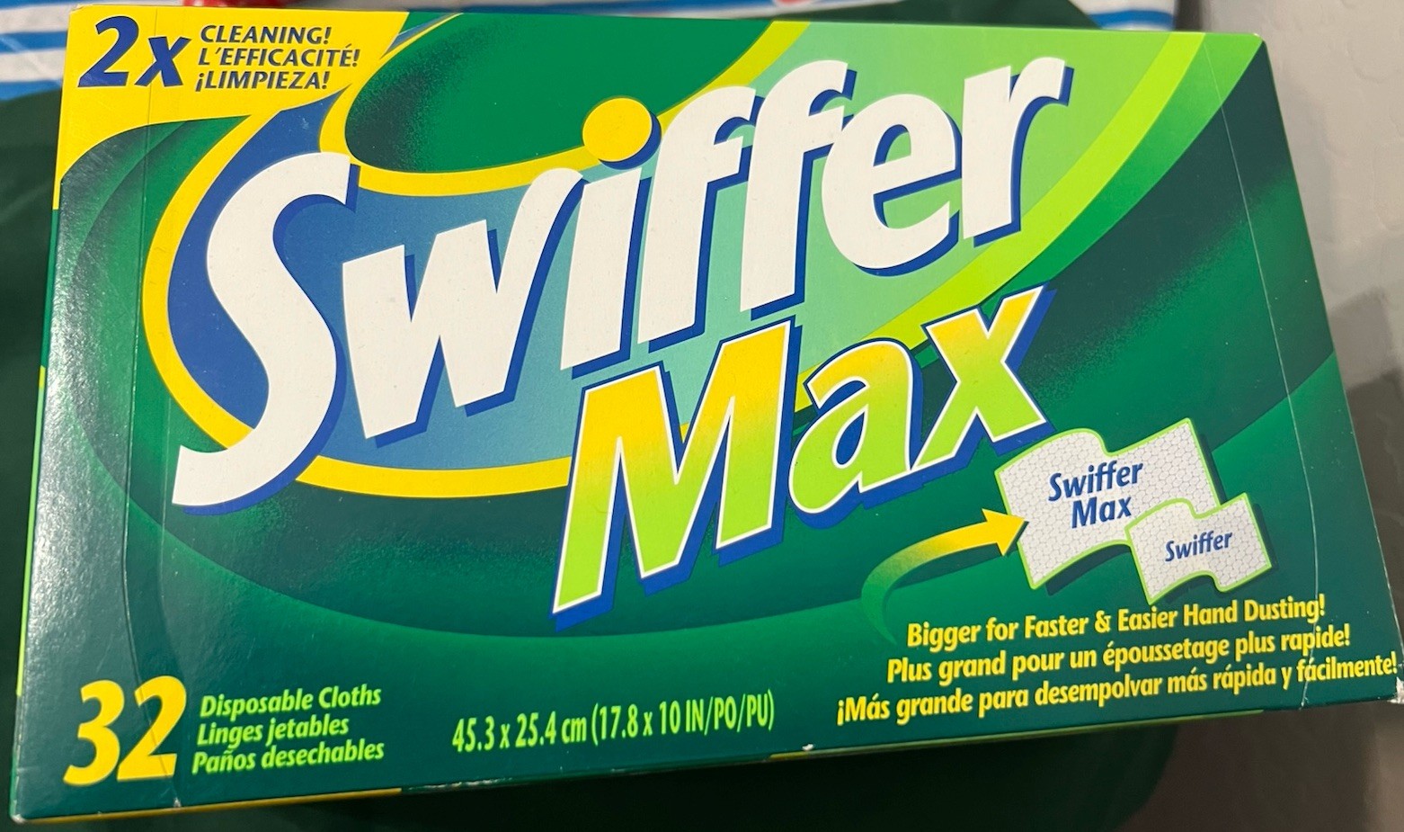 Vintage Swiffer Max Refills 32 Count Large Disposable Dusting Cloths New NOS