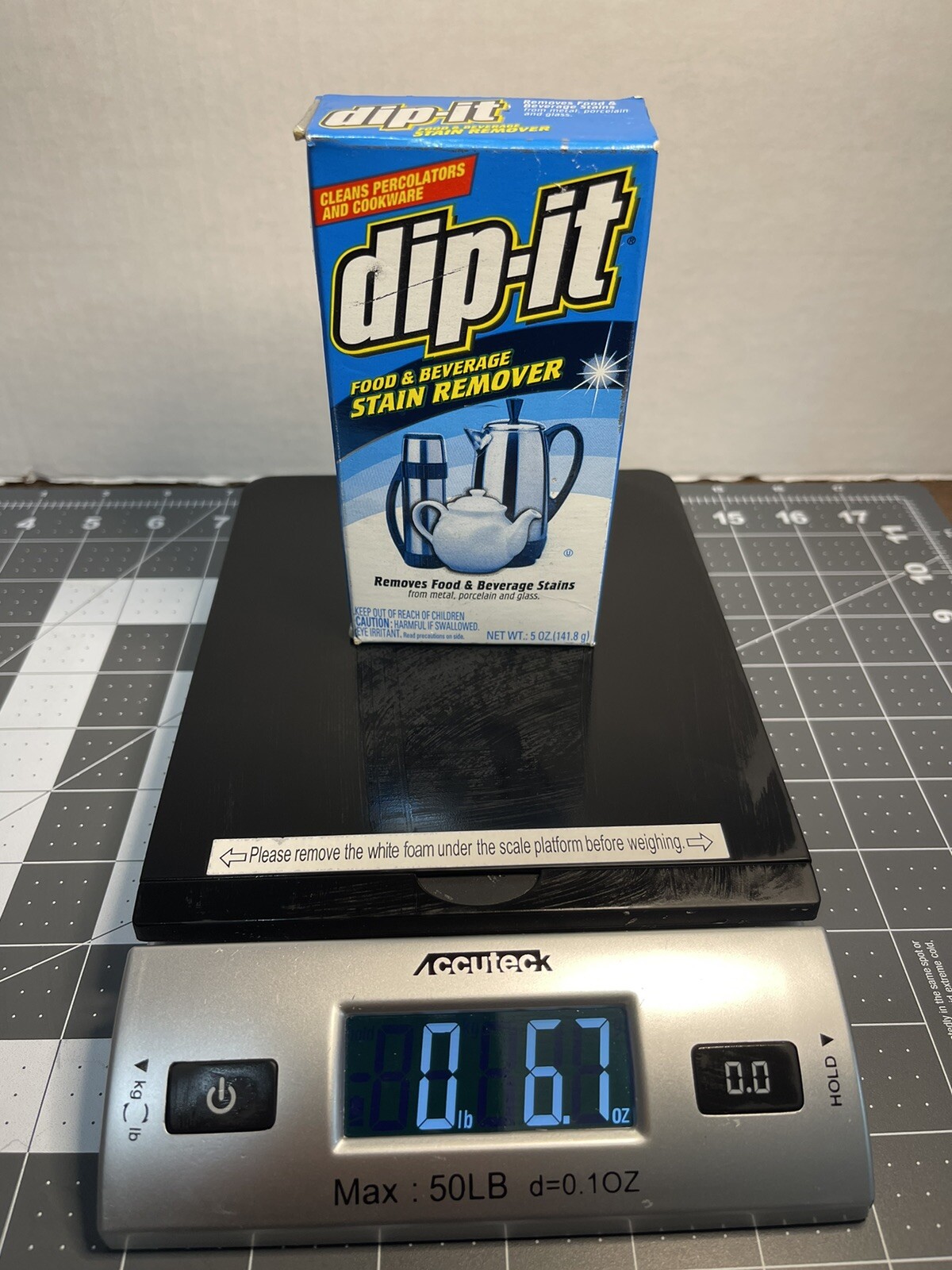 Dip-It Food & Beverage Stain Remover 2-5 oz Boxes Hard Powder Vintage