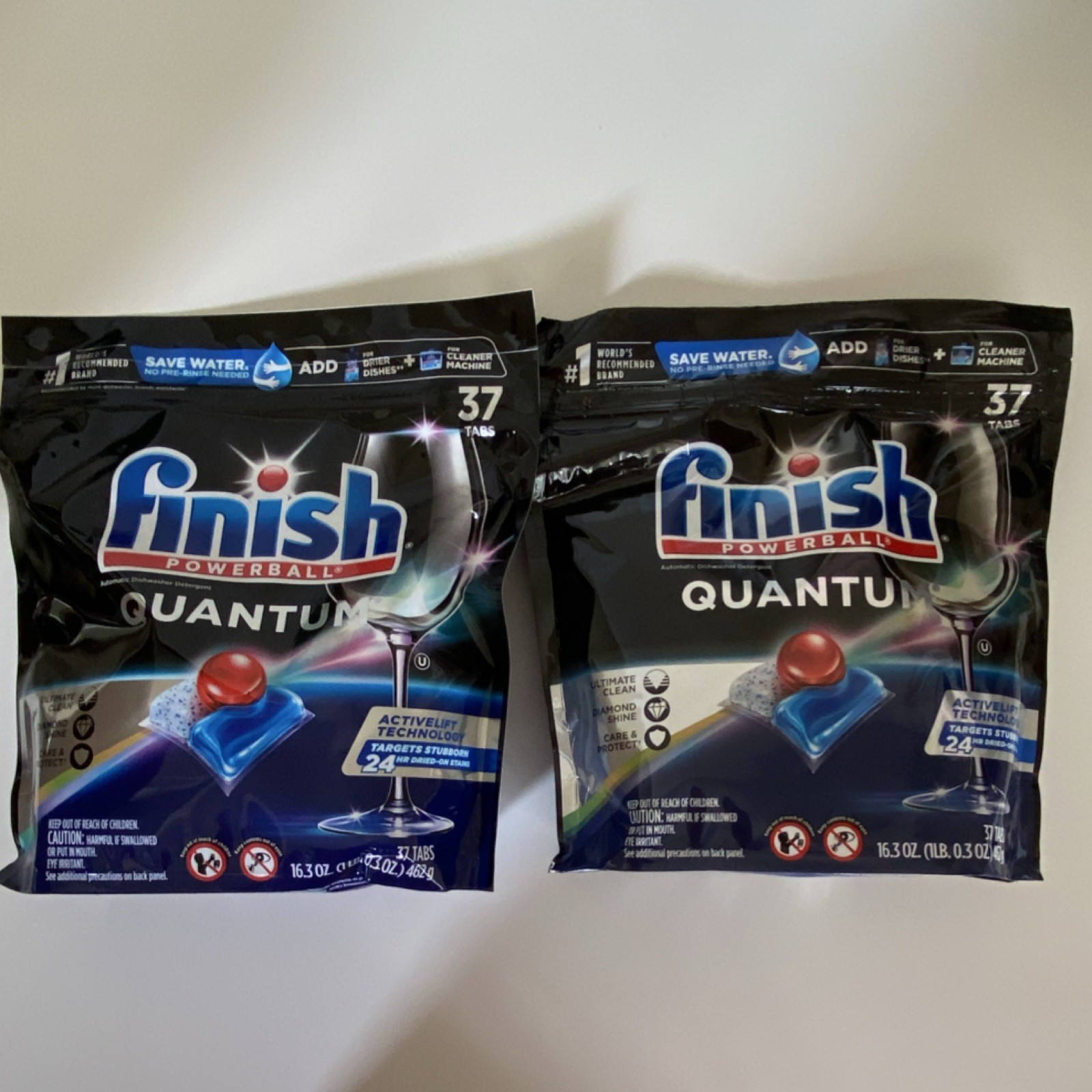 Finish Quantum Powerball Dishwasher Tablets 37 Tabs – 2 Pack Activelift Ultimate