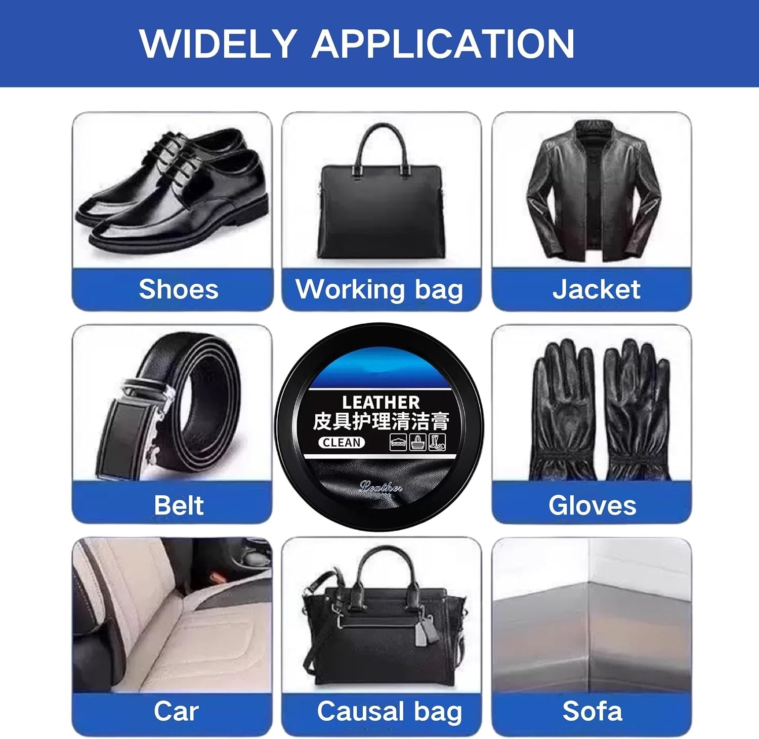 Leader Cleaning and Care Cream, Leather Cleaning Cream for Car In