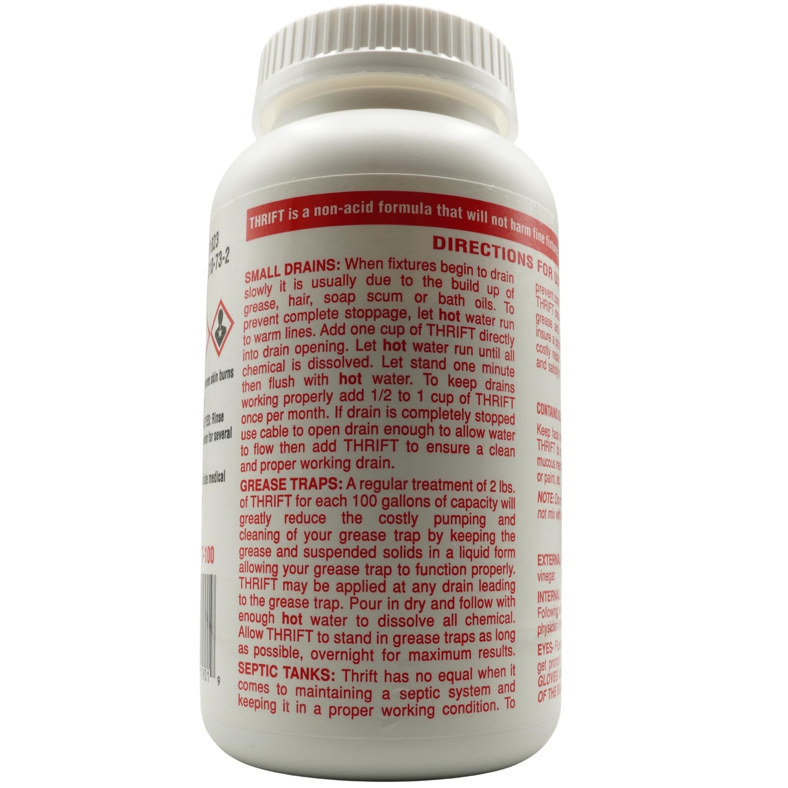 T100 Alkaline Based 1pound Granular Drain Cleanerred