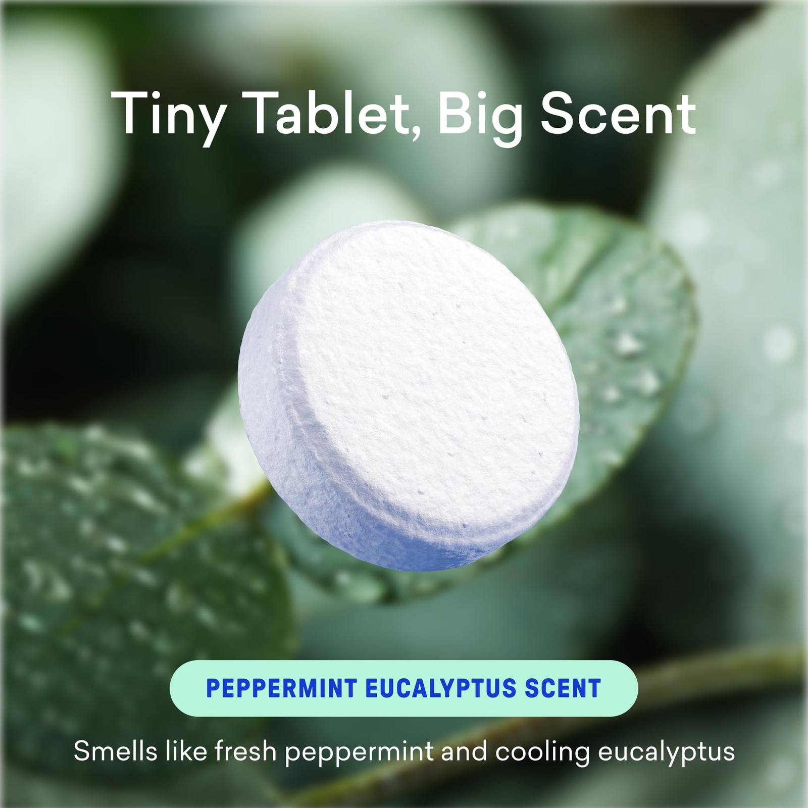 Toilet Bowl Cleaner Tablets, 14 Count (Pack of 2), Peppermint Eucalyptus, Pla…