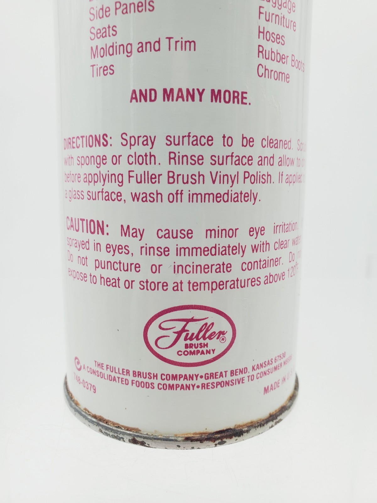Fuller Brush Co Vinyl Cleaner 14 oz Deep Cleans Vinyl Rubber Spray