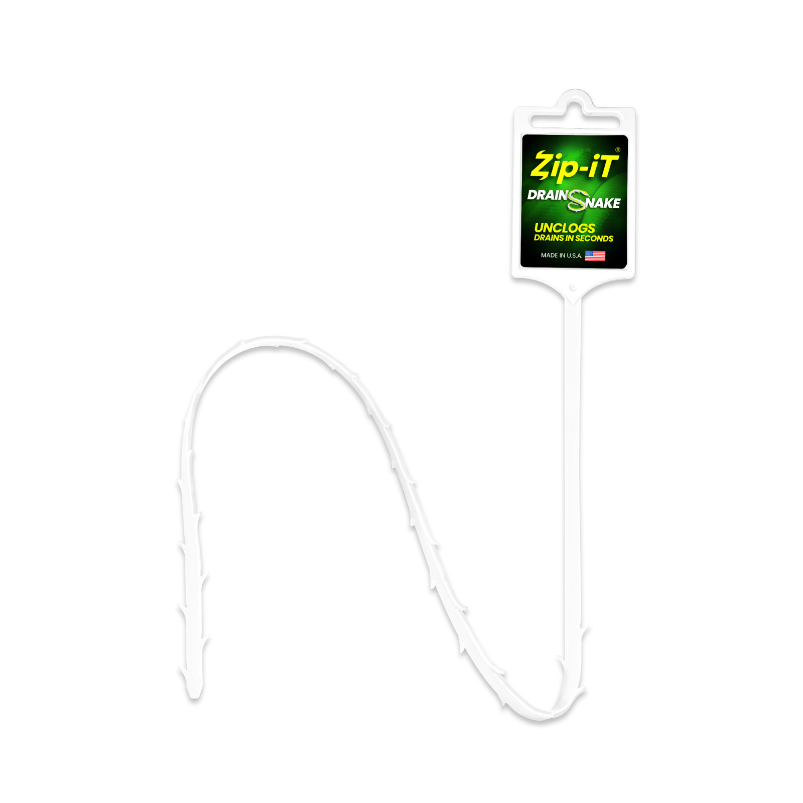 ZIP IT DRAIN CLEANER, 3-Pack Plastic Drain Stick Hair Clog Remover, drain snake