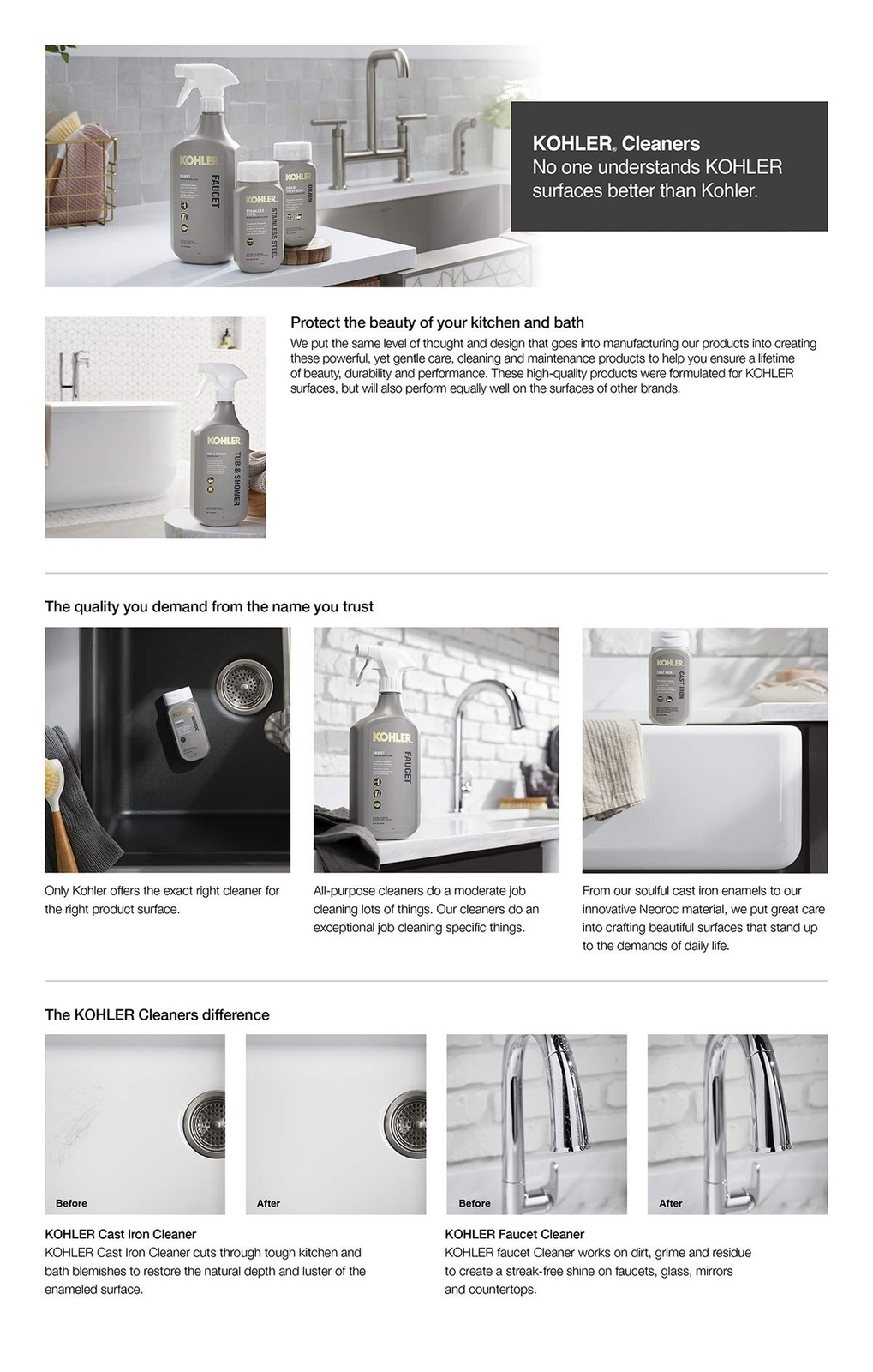 Kohler K-23730-NA Cleaning Agent Neoroc Cleaner, 8 fl oz, 8 Fluid_Ounces