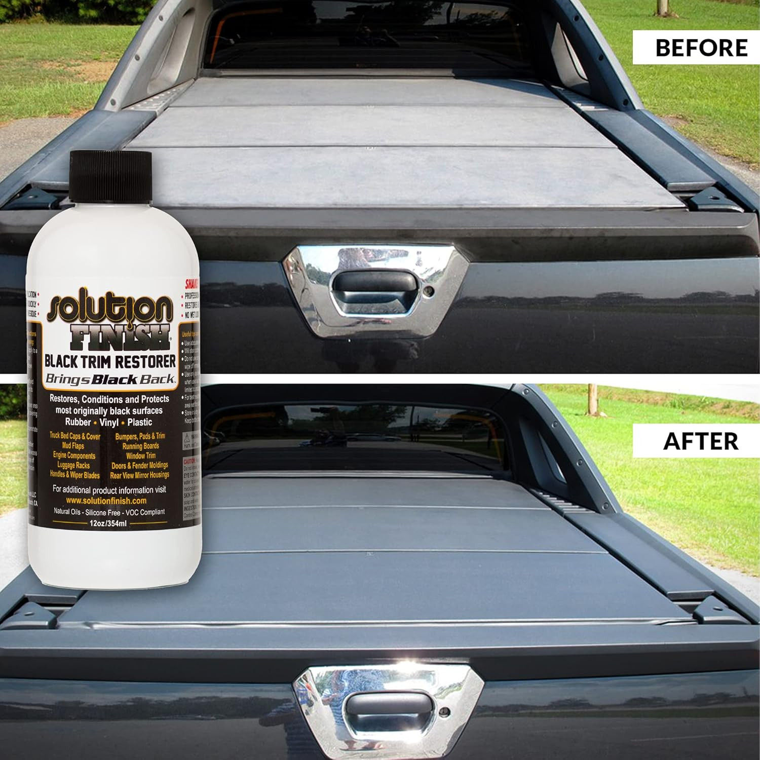 Solution Finish Black Trim Restorer 12 Oz Vinyl Plastic Cleaner Protector
