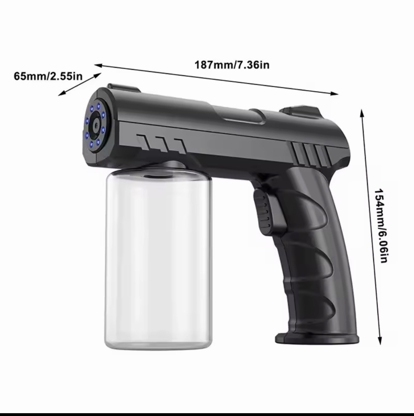 BARBER’S Spray Gun, LED BLUE LIGHT, WATER/ ALCOHOL BOTTLE SPRAY