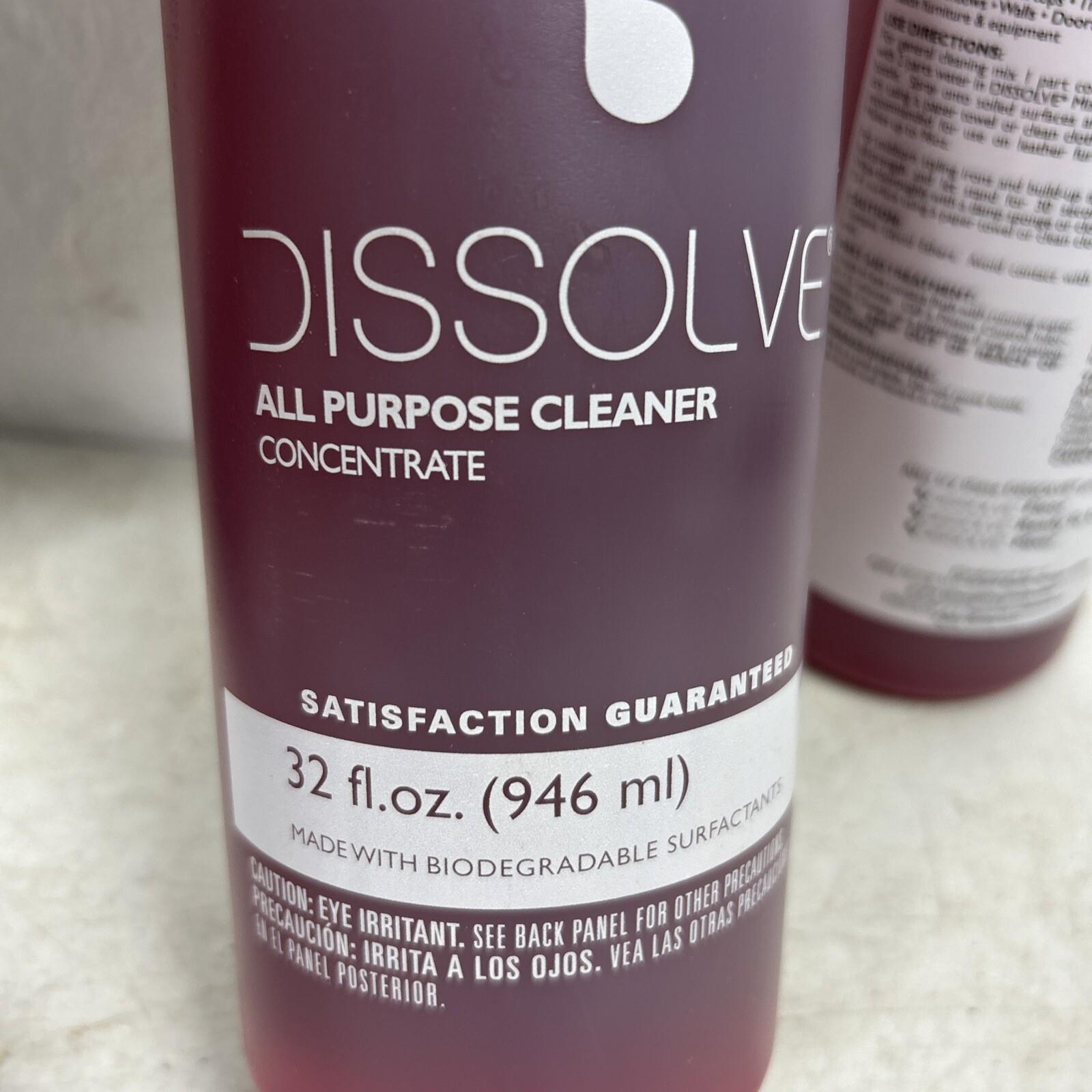Lot Of 2 Dissolve All-Purpose Extra Strength Styling Iron Cleaner 32oz