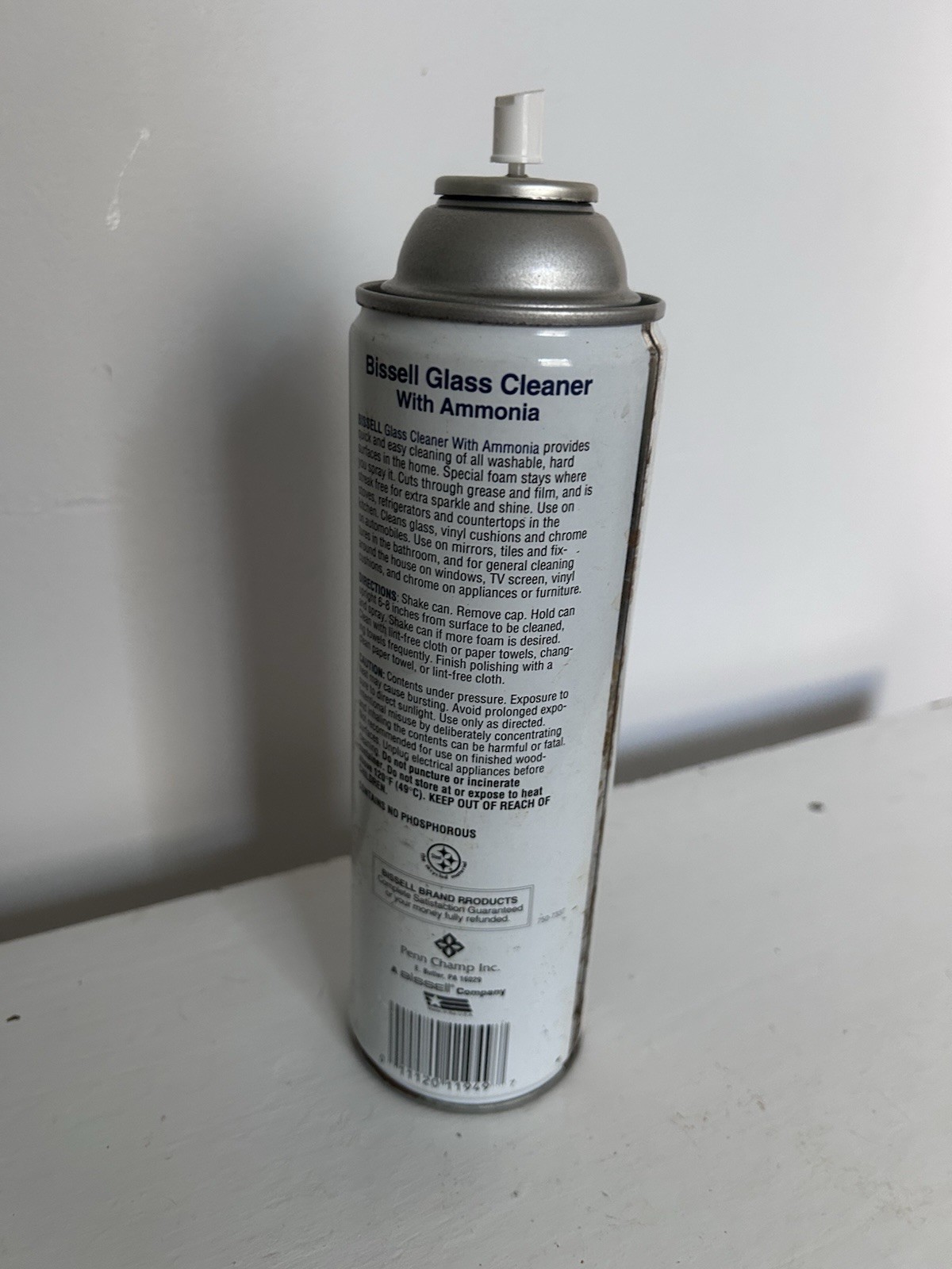 Bissell Glass Multi Surface Cleaner Ammonia 20 Oz Spray Can Foaming Action USED