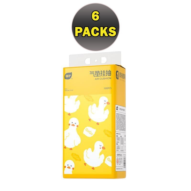 6x Botare AIR-cushion Cheerful Tissue Paper 4-Ply 1000 sheets 140*175mm
