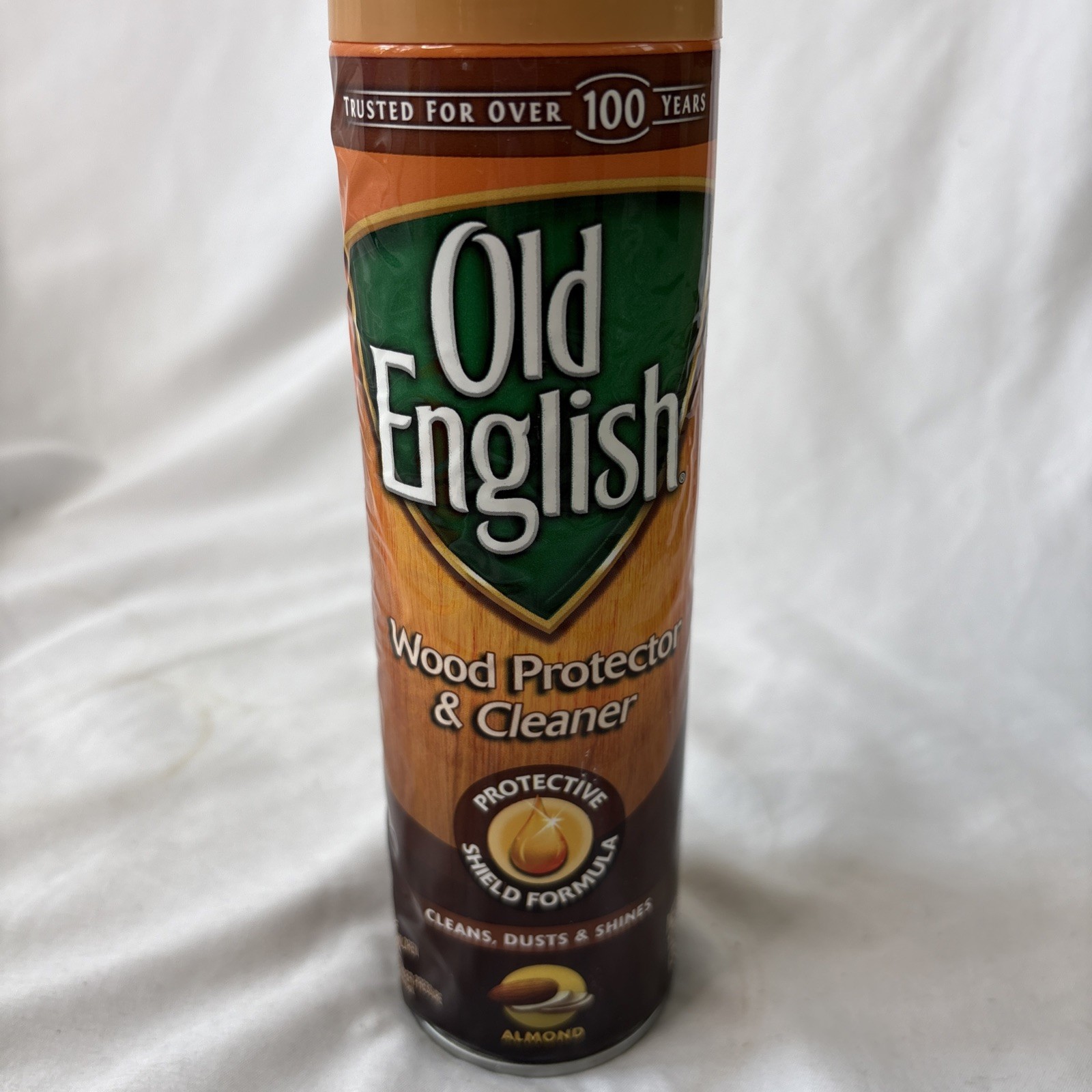 Old English Wood Protector & Cleaner Almond Scent 12.5 oz Dust Shine Polish NEW