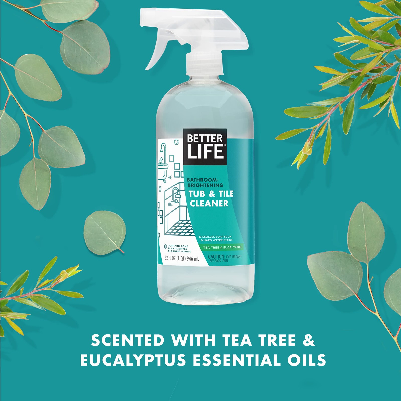 Effective Bathroom Cleaner Spray for Glass & Tile – Mold & Mildew Remover 32oz