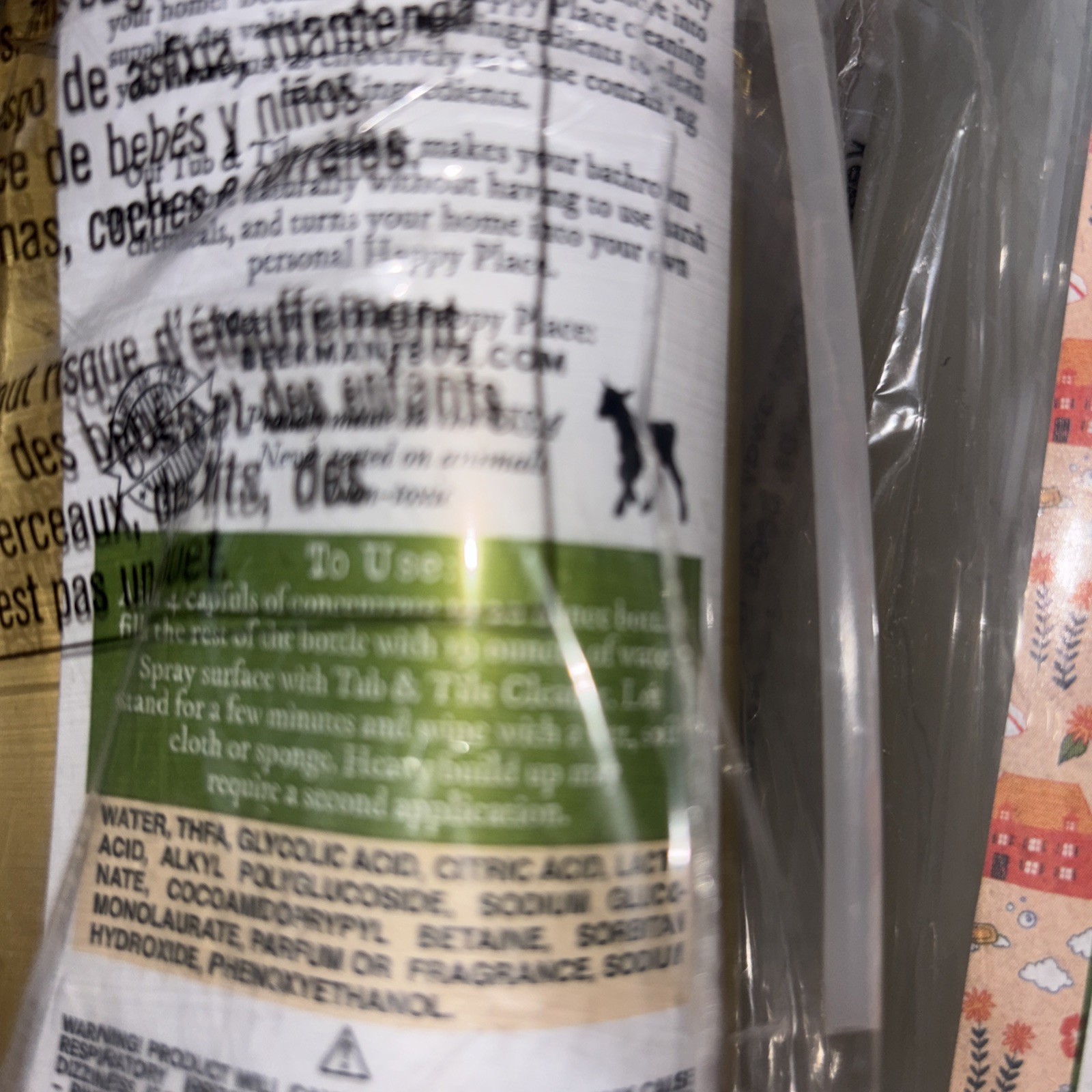 BEEKMAN 1802 HAPPY PLACE 2 TUB & TILE CLEANER – 20 FL & 1 Concentrate Lot Of 3