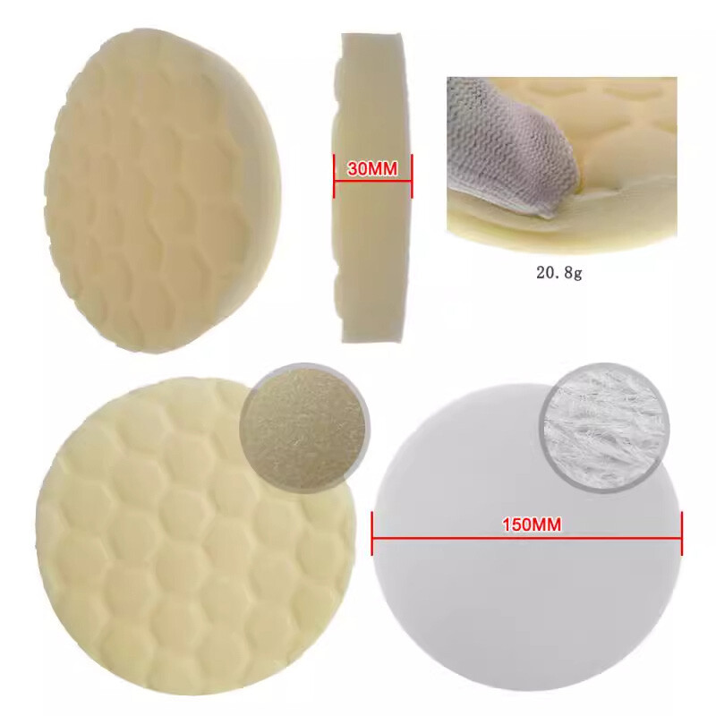 5PCS 6″ 150mm Buffing Waxing Polishing Sponge Pads Kit For Car Polisher Drill