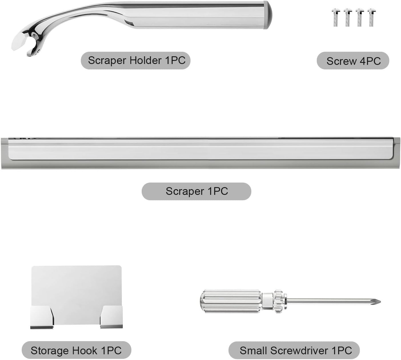 Shower Squeegee for Glass Doors, Squeegee for Shower Glass, Bathroom with Hook,