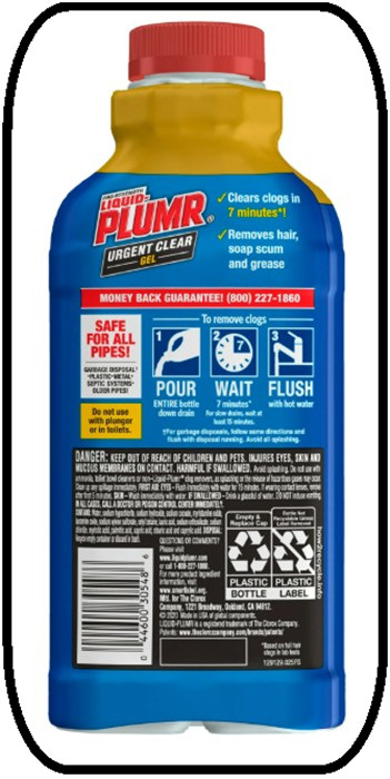 Liquid-Plumr 17 oz.Industrial Strength Urgent Clear Clog Remover & Drain Cleaner