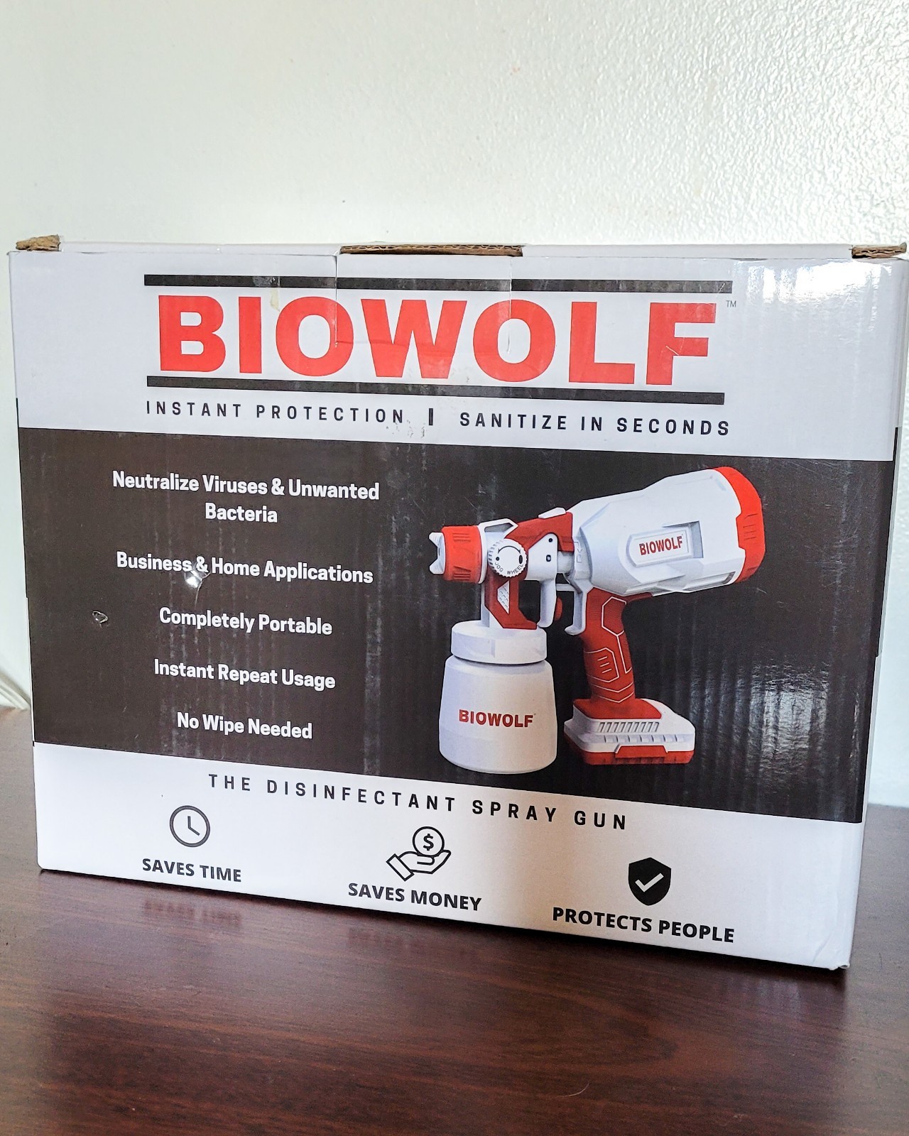 BioWolf Disinfectant Spray Gun – New in Box – Cordless Portable Sanitizer