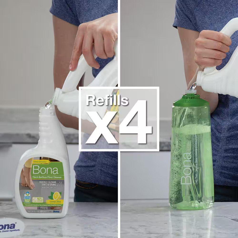 128 Oz. Lemon Mint Scent Hard-Surface Floor Cleaner Refill