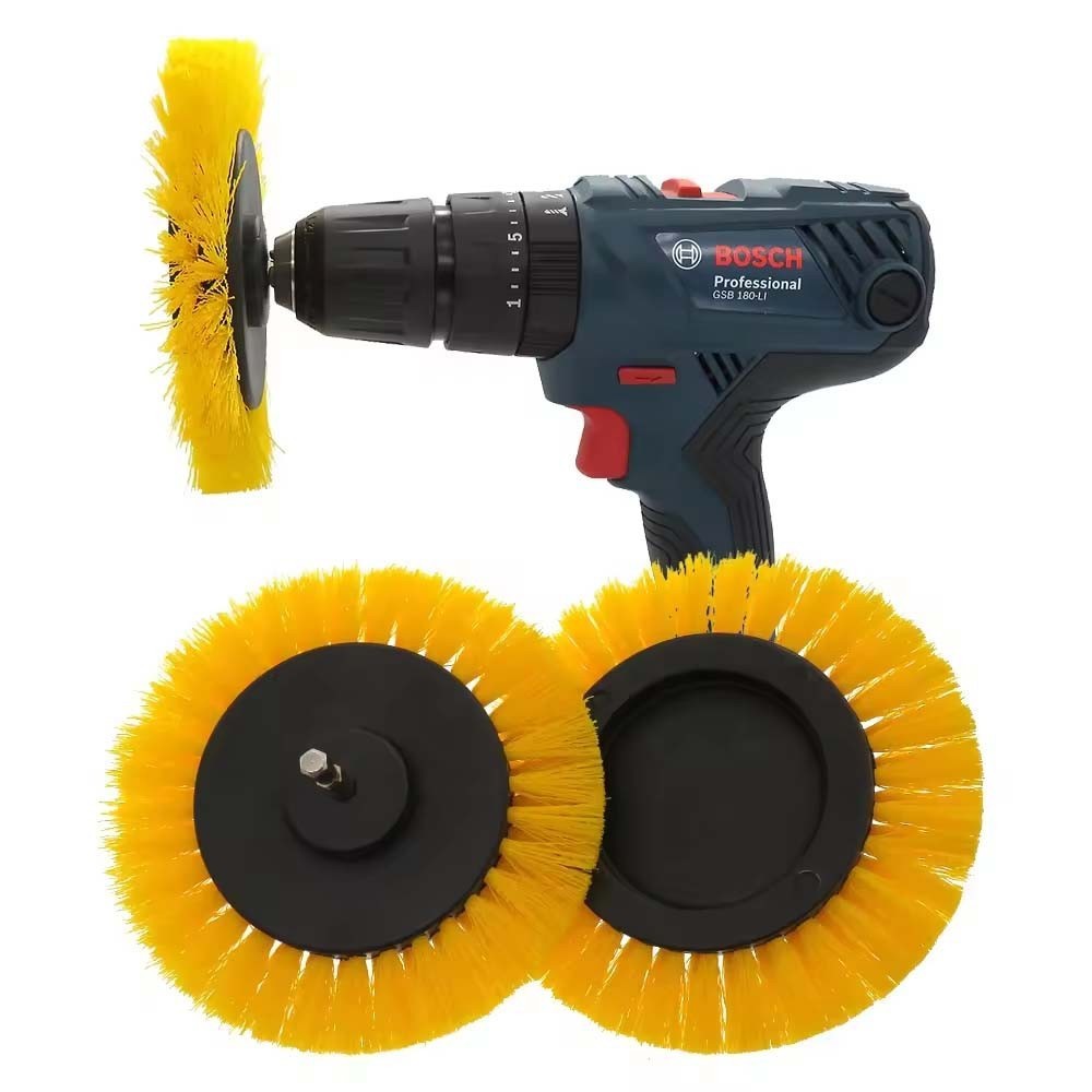 Drill Brush Electric Attachment Power Scrubber Cleaner Cleaning Carpet 3.5 Inch