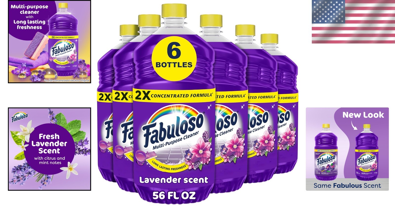 Long-Lasting Lavender Multi-Purpose Cleaner – 2X Concentrated Liquid, 56 fl oz