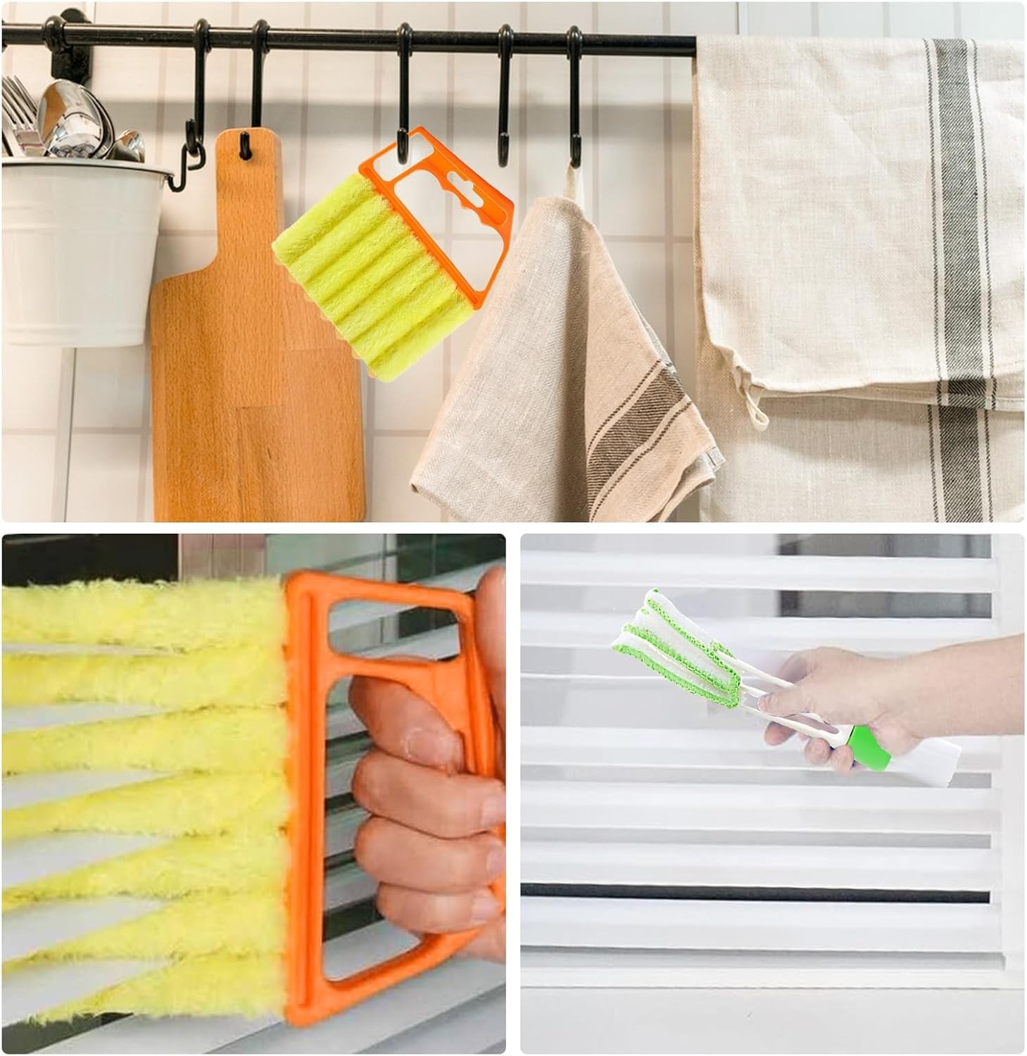 4Pcs Mini Handheld Venetian Blind Cleaner Set for Dusting Windows