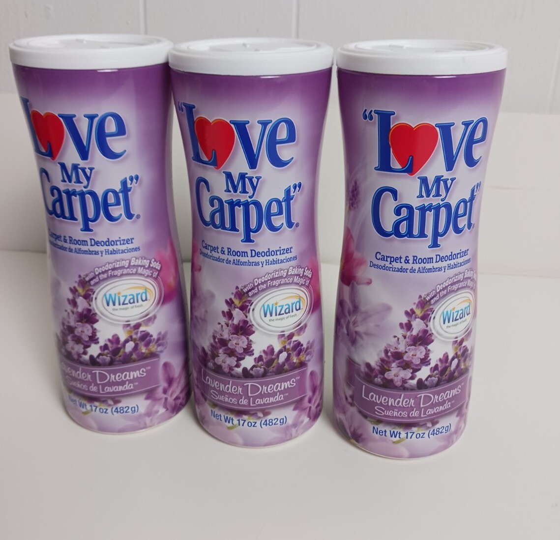 3 Love My Carpet Carpet & Room Cleaner & Refresher Lavender Dreams 17 Oz Each