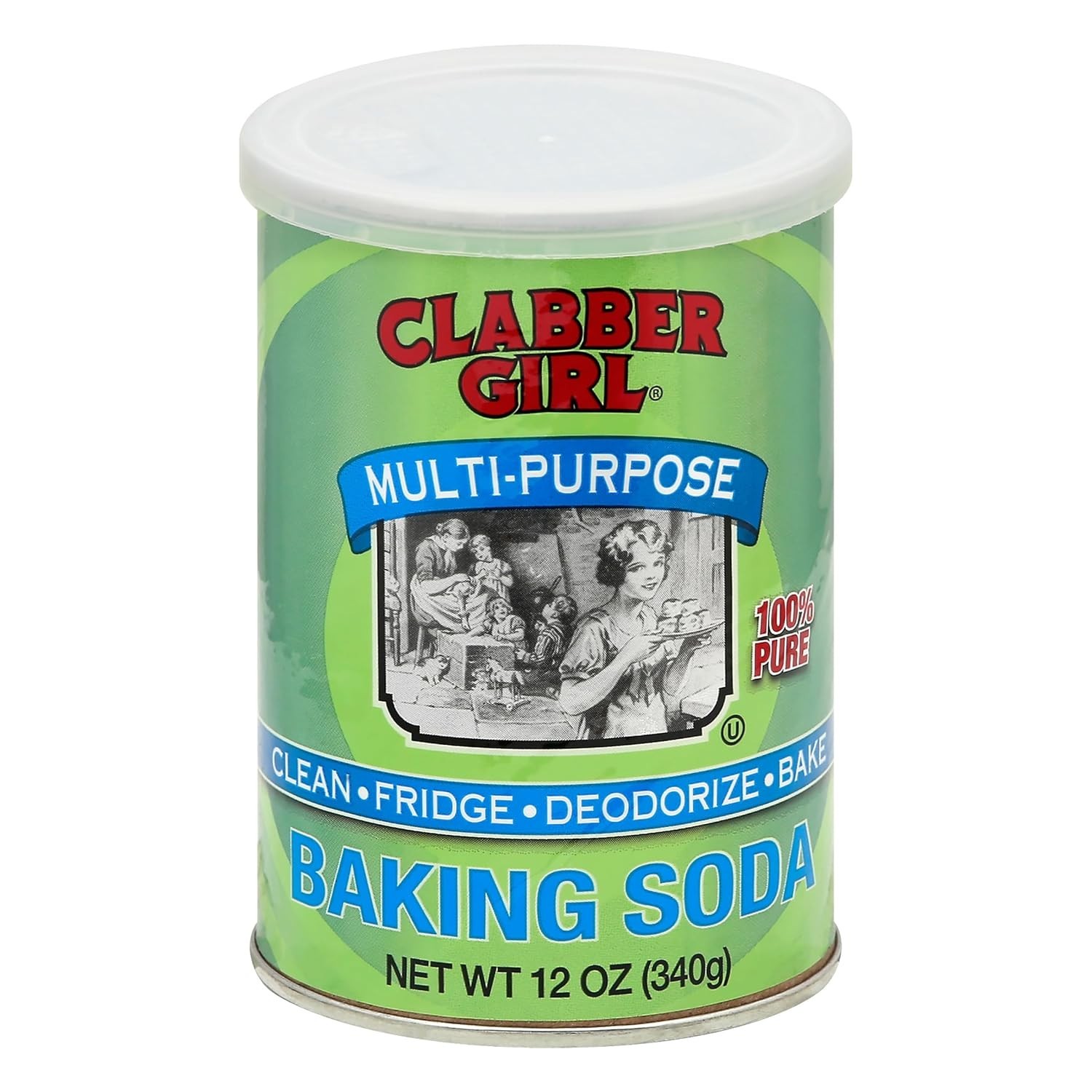 12 Ounce Pure Baking Soda – Multi-Purpose Cleaner, Deodorizer & Leavening Agent