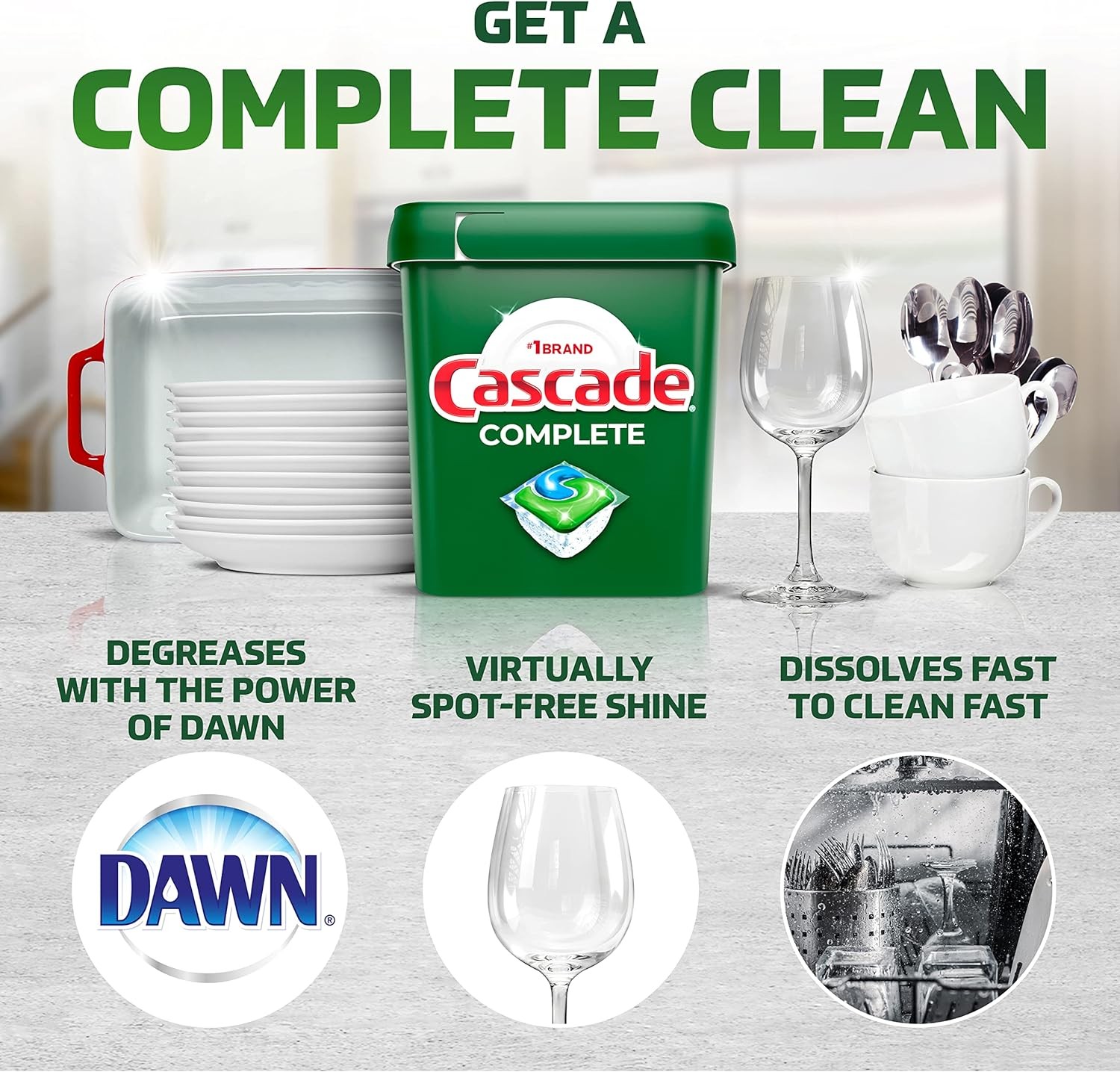 Dishwasher Pods Cascade 78 Count Fresh ActionPacs