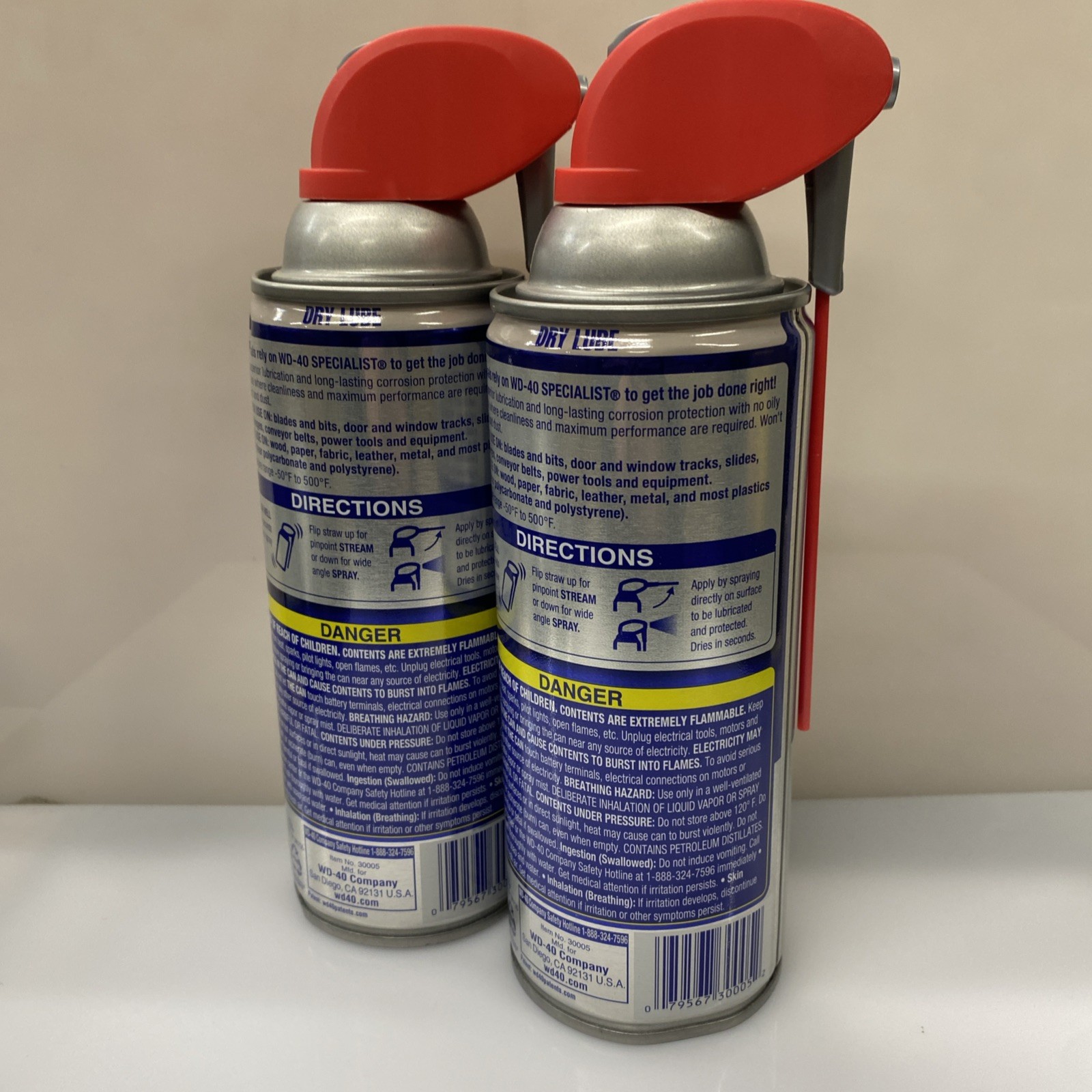 2X WD-40 Specialist Dry Lube w/ PTFE Dirt Dust Corrosion Resistant 10 Oz