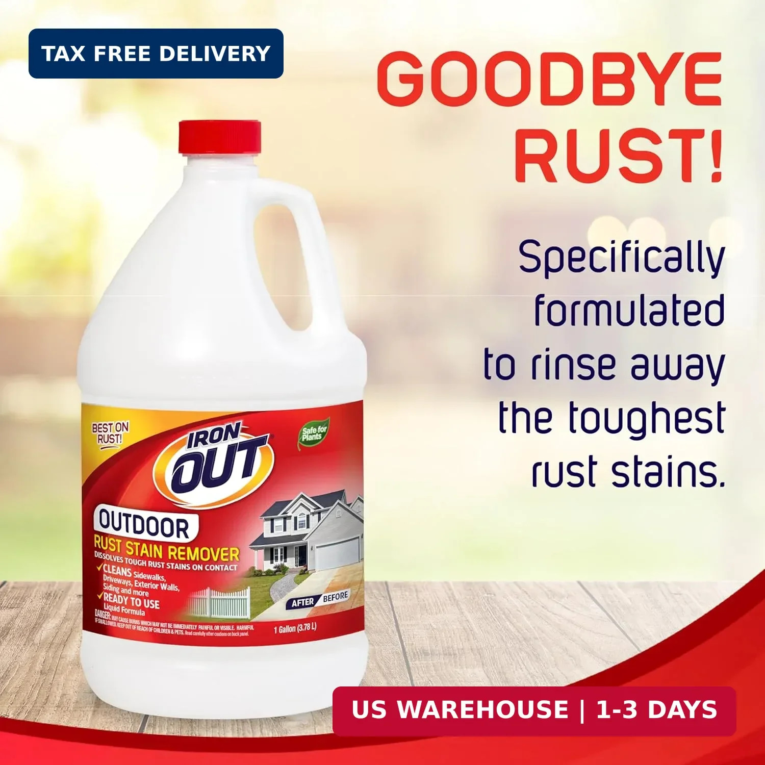 Iron OUT Liquid Rust Stain Remover, Pre-mixed, Quickly Removes Rust Stains from