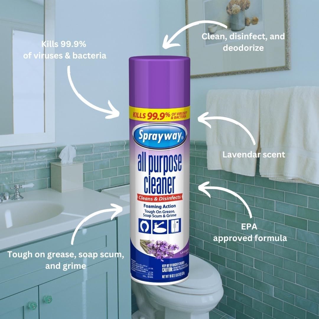All Purpose Cleaner with Lavender Scent, 19oz, Pack of 6 | Foaming Action, Cl…