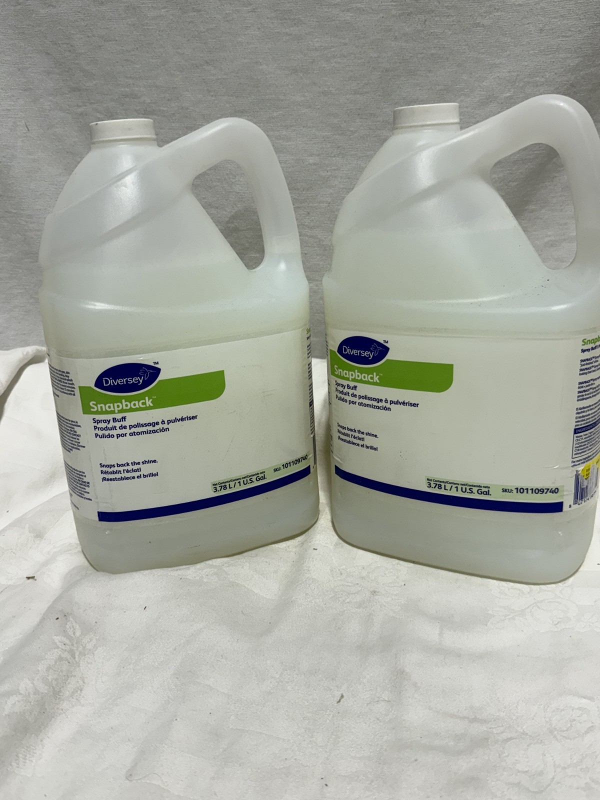 Lot Of 2 Diversey Snapback Concentrated Spray Buff Floor Finish 1 Gallon Each