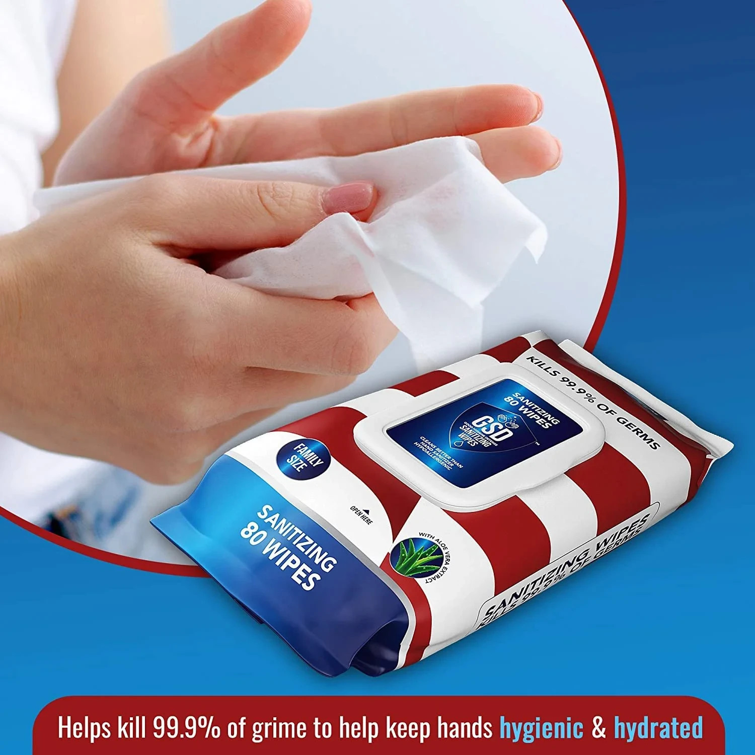 GSD Wipes 80 Pulls Resealable Pack 9.99 EXPIRATION DATE July 2027
