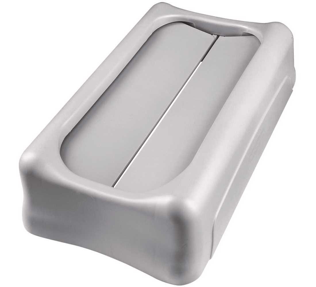 Slim Jim Swing Lid 20.47X11.34X5.08 IN Gray Rectangle Resin Slim