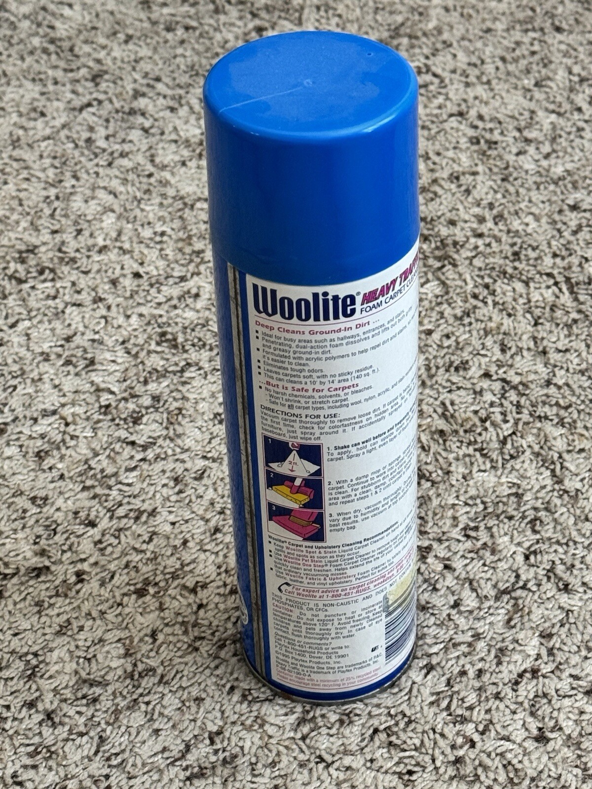 Woolite Foam Carpet Cleaner HEAVY TRAFFIC Deep Cleans Ground-in Dirt 22 oz 1995
