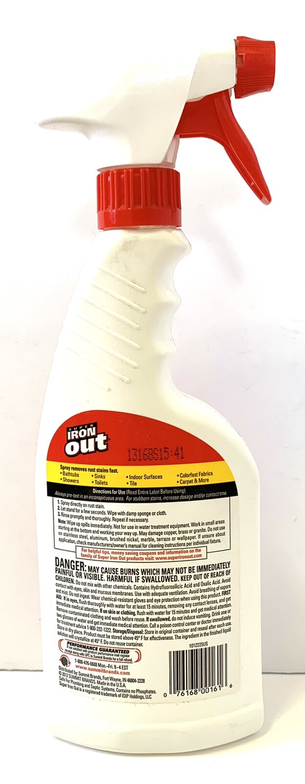SUPER IRON OUT Multi Surface Rust Stain Remover 16oz Cleaner, NOS, Old Formula