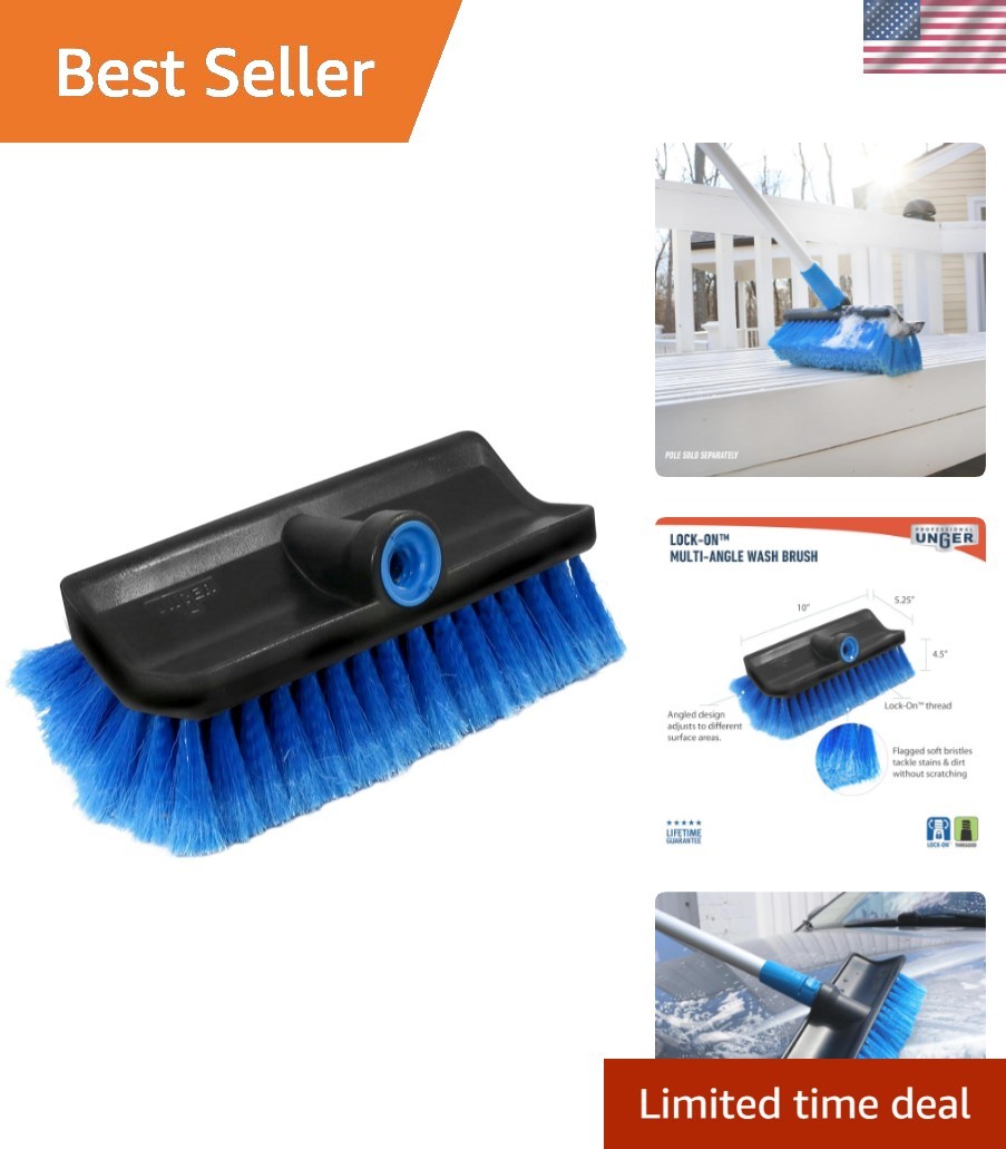 Professional Lock-On HydroPower 10” Bi-Level Soft Wash Brush, Compatible with…