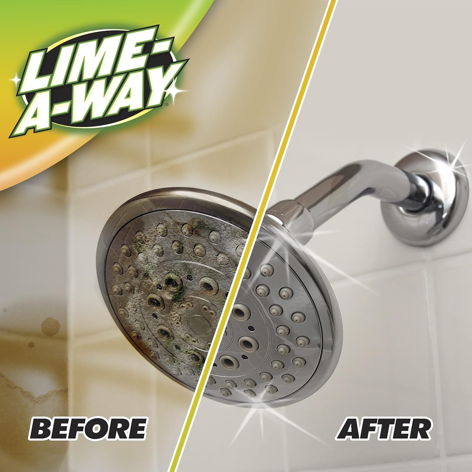 Lime-A-Way Hard Water Stain Remover Spray, Removes Lime, Calcium & Rust in Secon