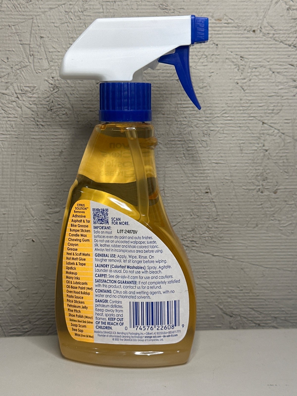 Orange De-Solv-It Citrus Solution Odor Stain Remover