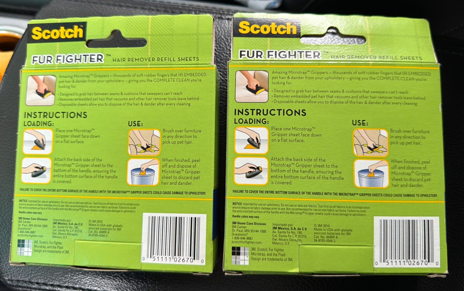 Lot 2 Scotch Fur Fighter Pet Hair Remover Refills 8 Sheets DISCONTINUED New