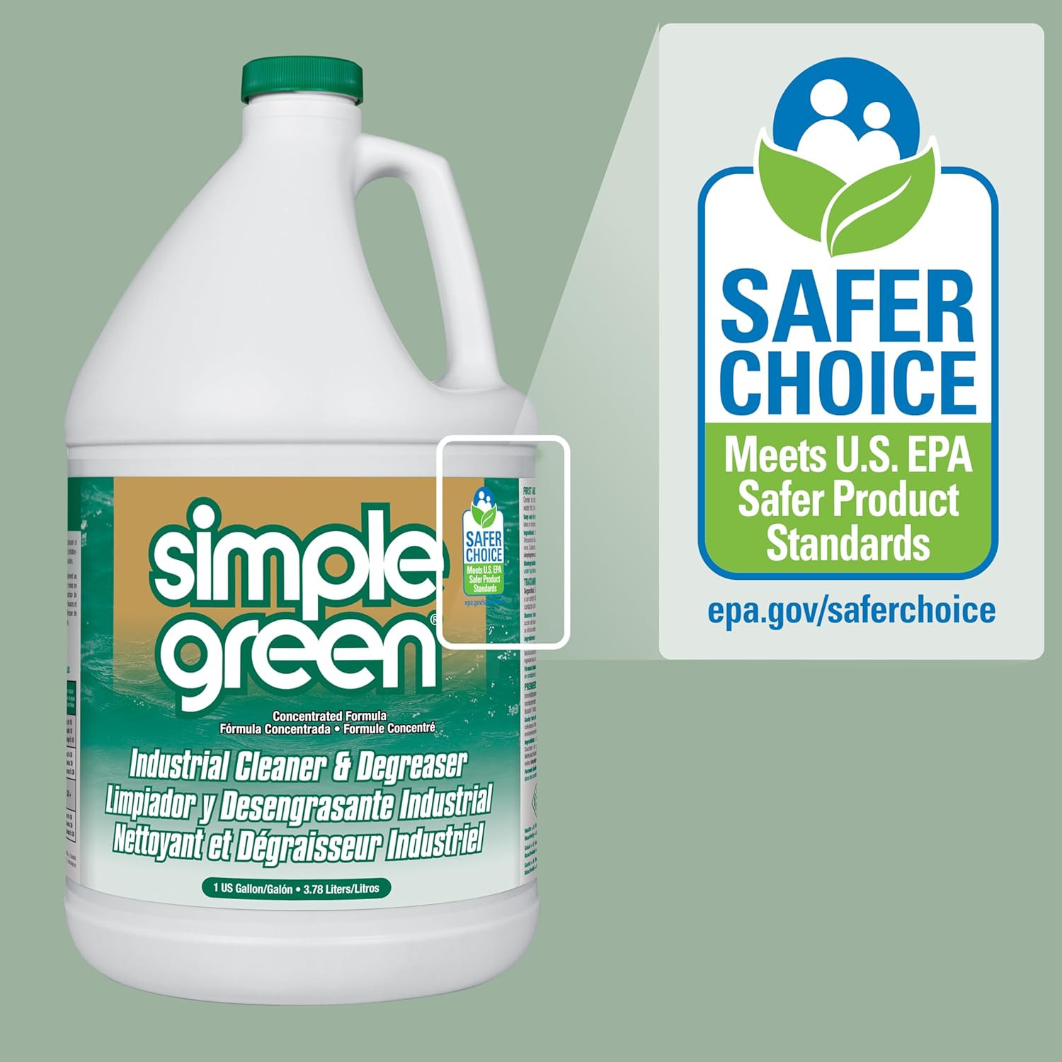 Simple Green 13005CT Industrial Cleaner and Degreaser, Concentrated, 127.8 Fl Oz