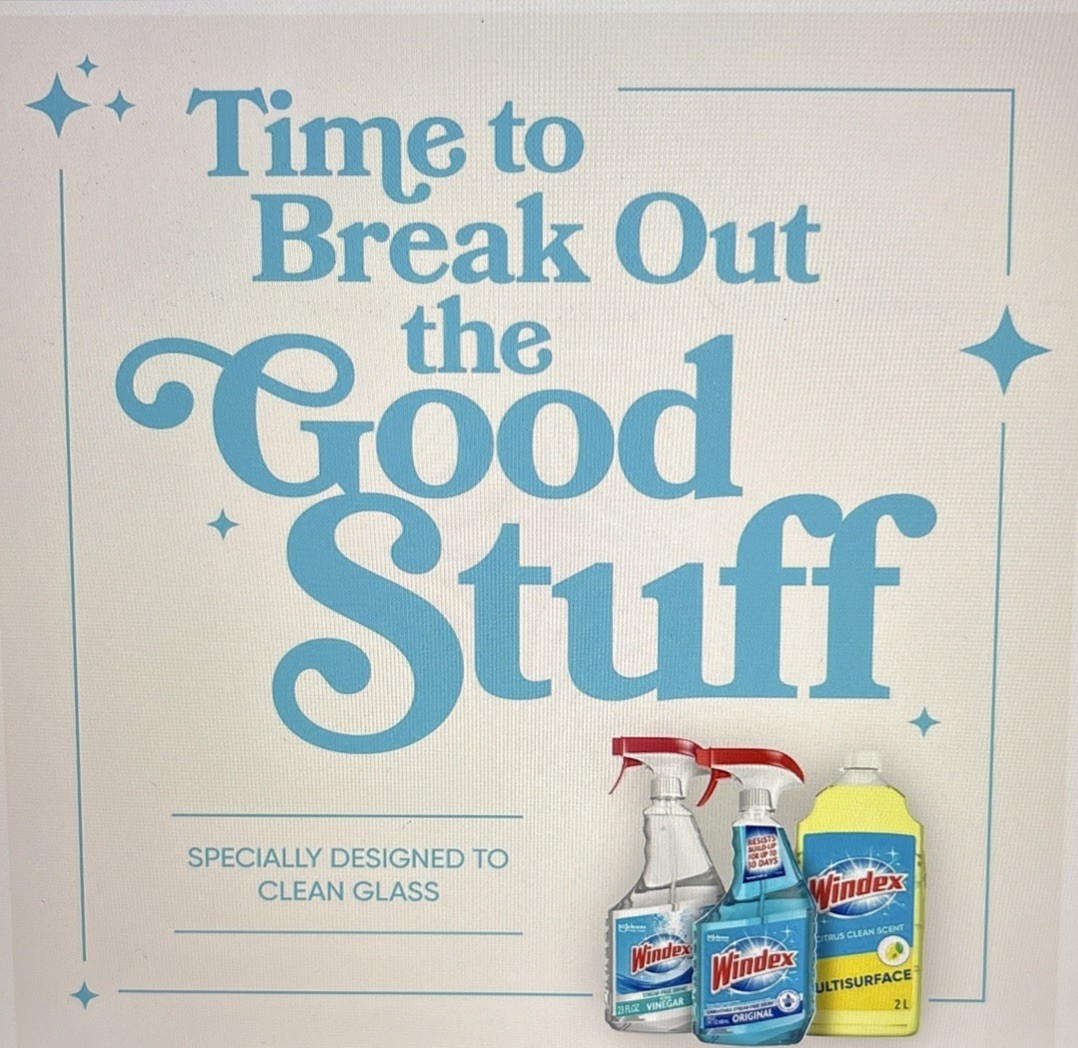 Windex Glass Cleaner Refill, Original Blue, 2 L. New