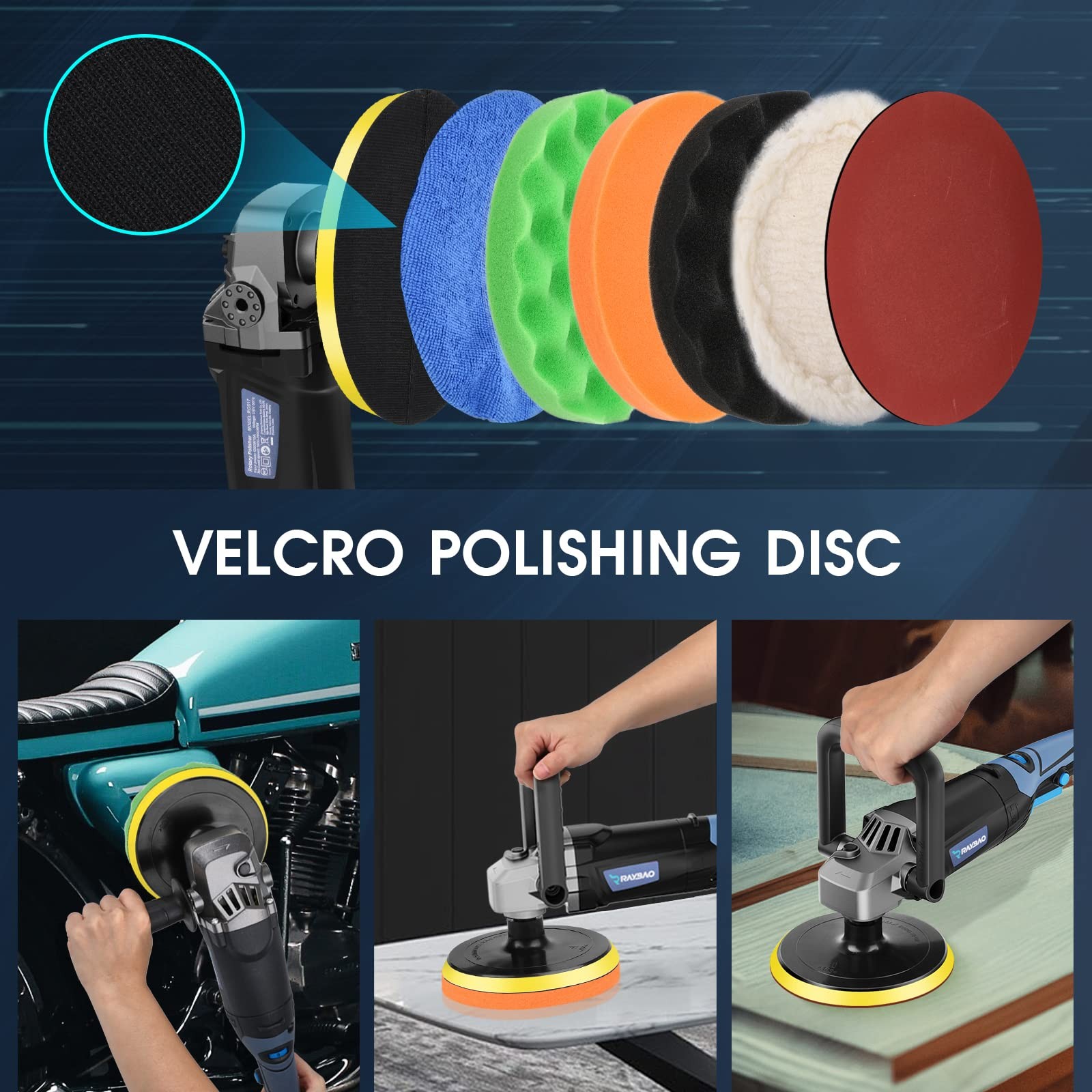 Pulidora De Brillar Autos Orbital Maquina Para Pulir Carros Profesional Set Kit