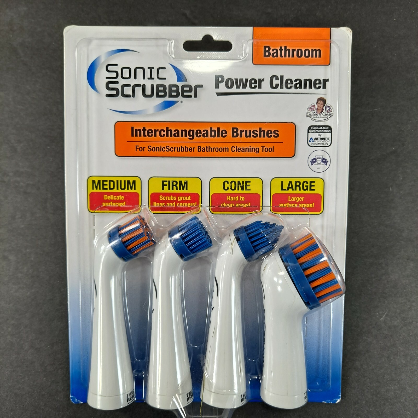 Sonic Scrubber Bathroom Power Cleaner Interchangeable Brushes