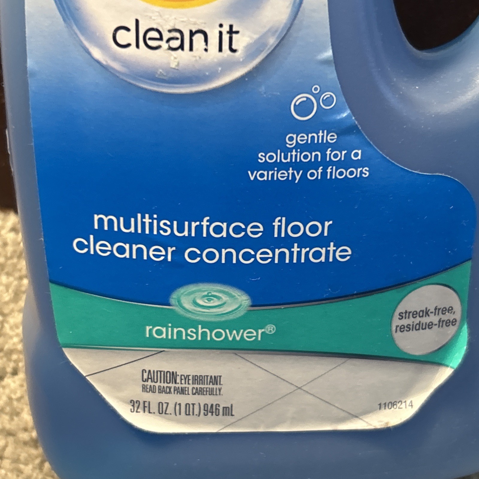 Pledge Clean It Multisurface Floor Cleaner Concentrate Rainshower, 32oz
