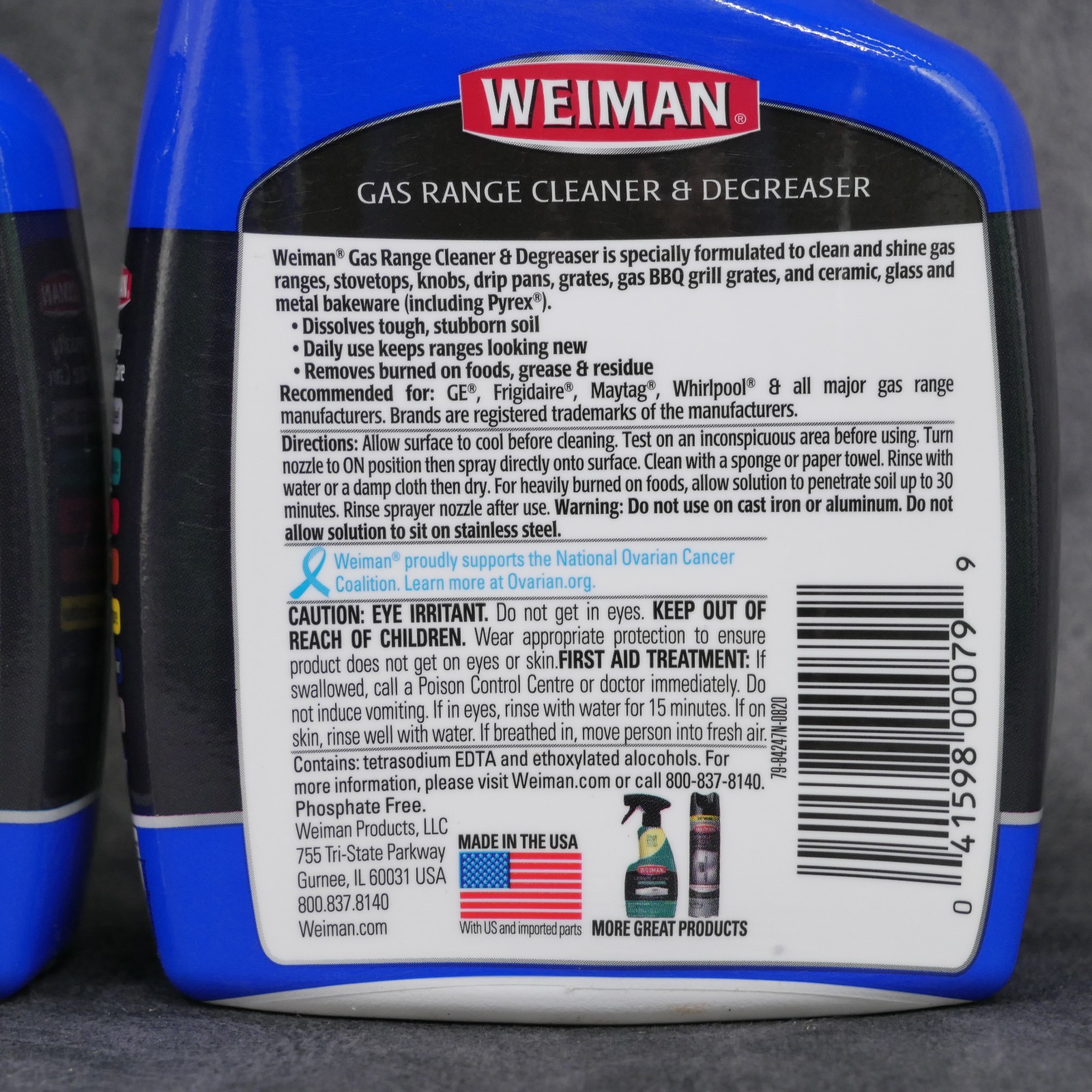 (2-Pack) Weiman Gas Range HEAVY DUTY Ceramic CLEANER & DEGREASER 12oz Spray